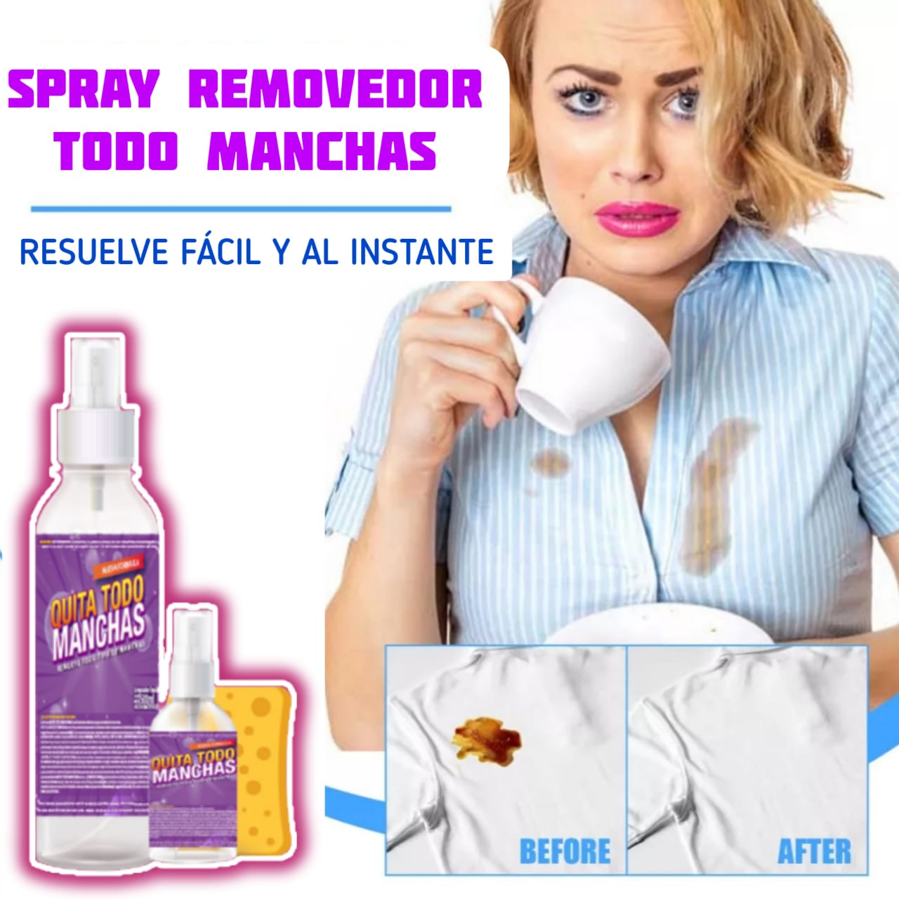 Kit quita todo Manchas🎁 Oferta 40% OFF ⭐⭐⭐⭐⭐Envío Contra Entrega